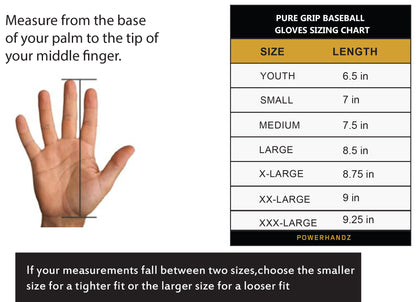 POWERHANDZ Baseball Pure Grip Weighted Gloves - POWERHANDZ