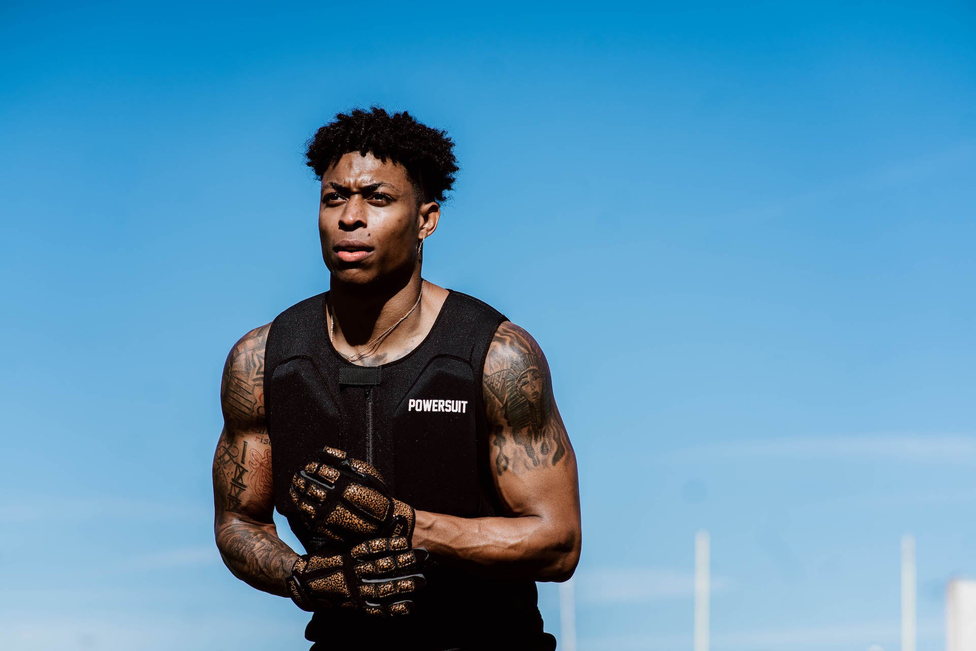 POWERHANDZ Football Anti-Grip Weighted Gloves - POWERHANDZ