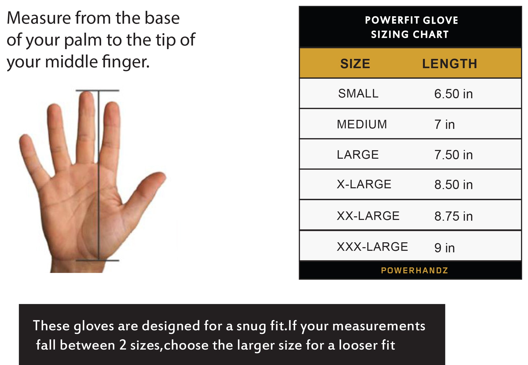 POWERHANDZ POWERFIT Training Fingerless Weighted Gloves - POWERHANDZ