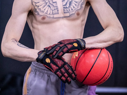 LaMelo 1BALL Burner Red Edition Anti-Grip Weighted Basketball Gloves | POWERHANDZ - POWERHANDZ