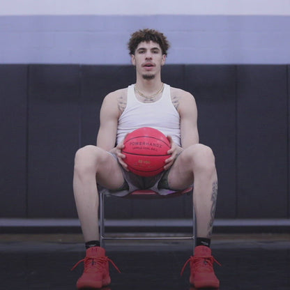 LaMelo 1BALL Burner Red Edition Anti-Grip Weighted Basketball Gloves | POWERHANDZ